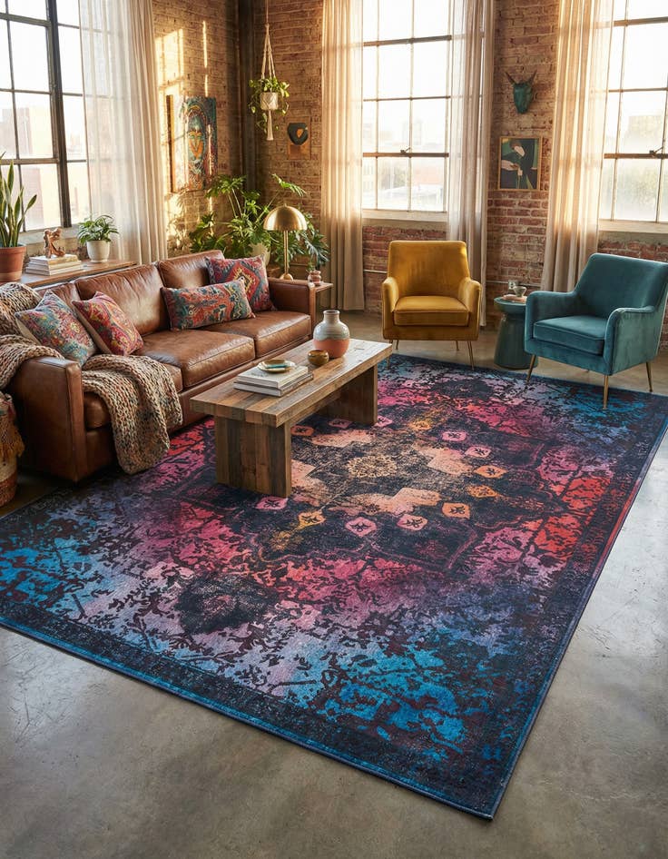 Detail image of 10' 6 x 14' Washable Francesca Rug