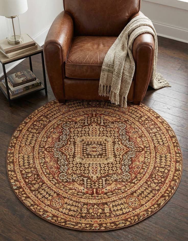 Detail image of 3' x 3' Mamluk Round Rug