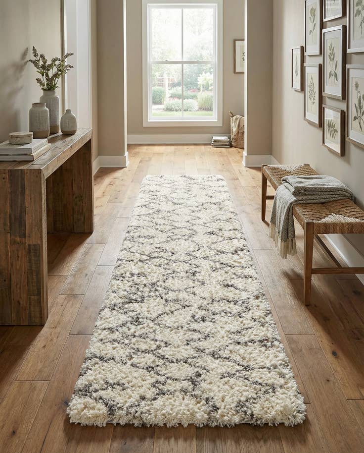 Detail image of 2' 7 x 10' Infinity Shag Runner Rug