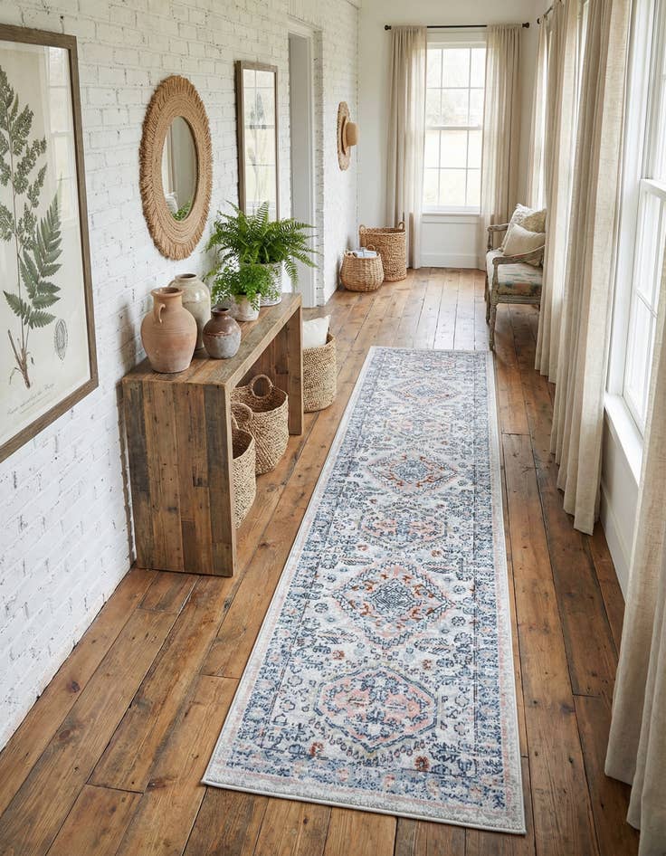 Detail image of 2' 7 x 12' Kamala Washable Runner Rug