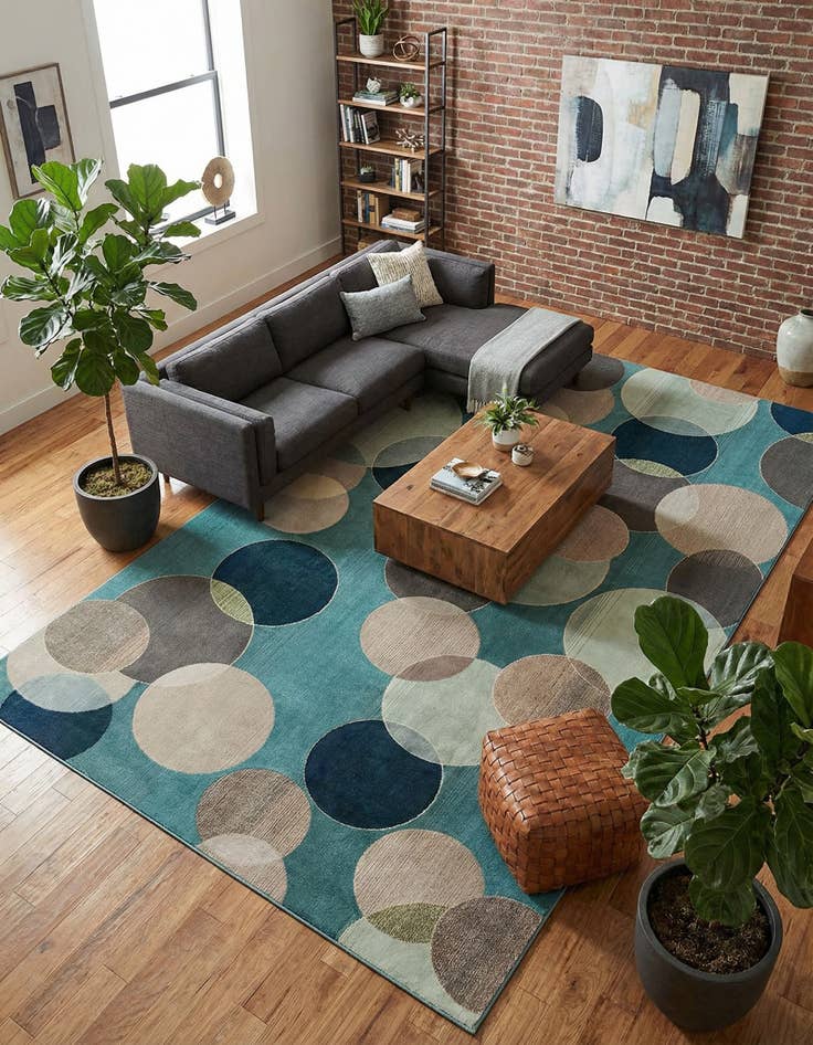 Detail image of 10' 6 x 16' 5  Washable Spectrum Rug