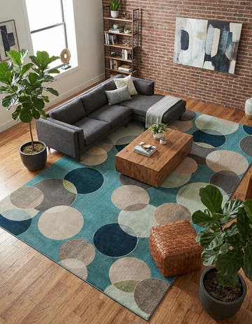 10' 6 x 16' 5 Washable Theia Rug