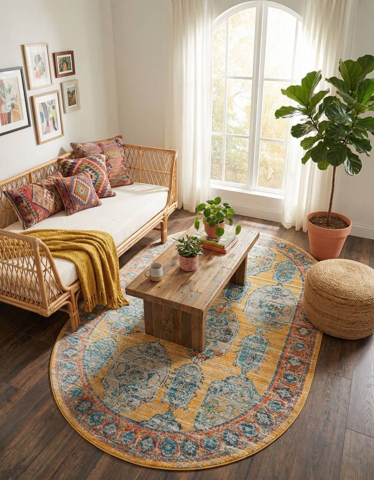 Detail image of 5' 3 x 8' Lola Oval Rug