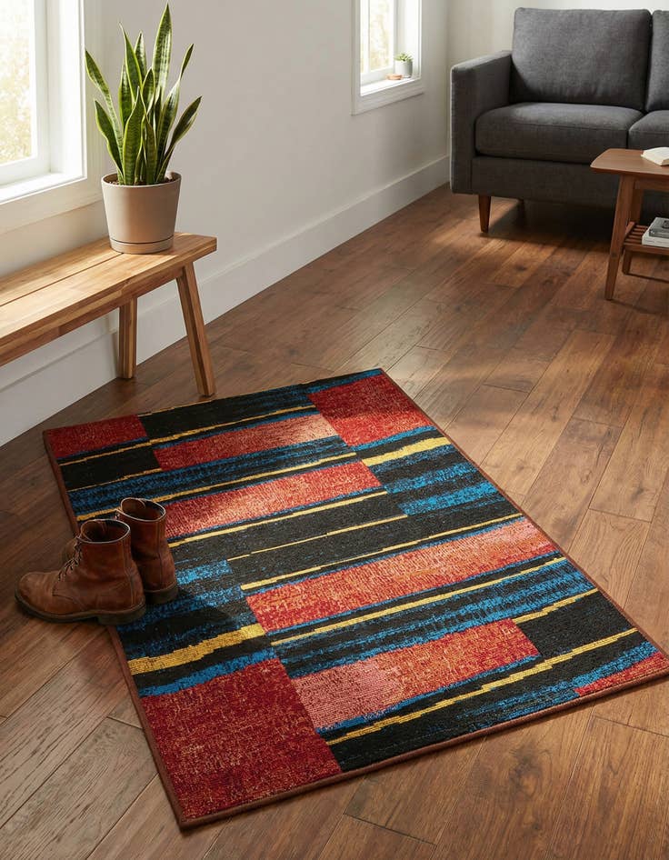 Detail image of 2' x 3' Washable Modern Indoor / Outdoor Rug