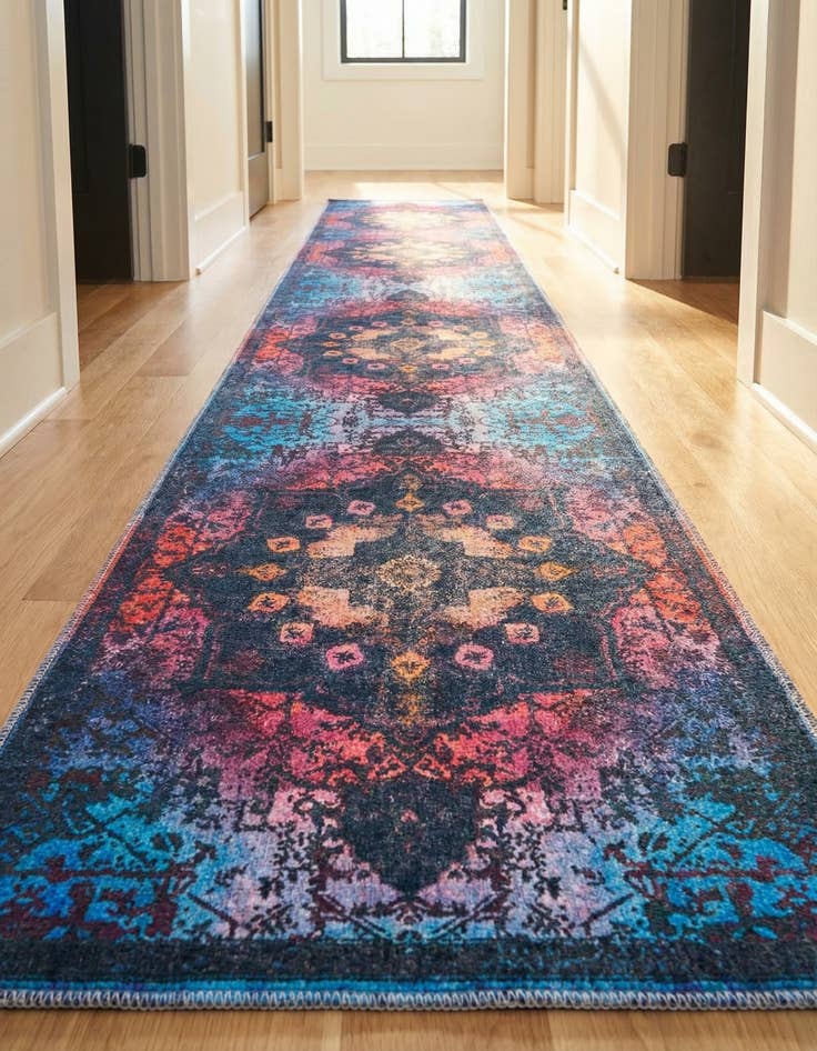 Detail image of 2' 7 x 12'  Washable Renaissance Runner Rug