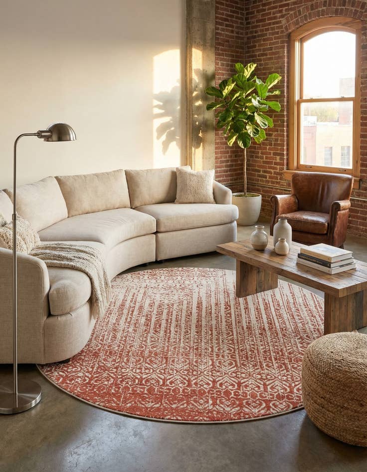 Detail image of 7' 10 x 7' 10 Angelica Round Rug