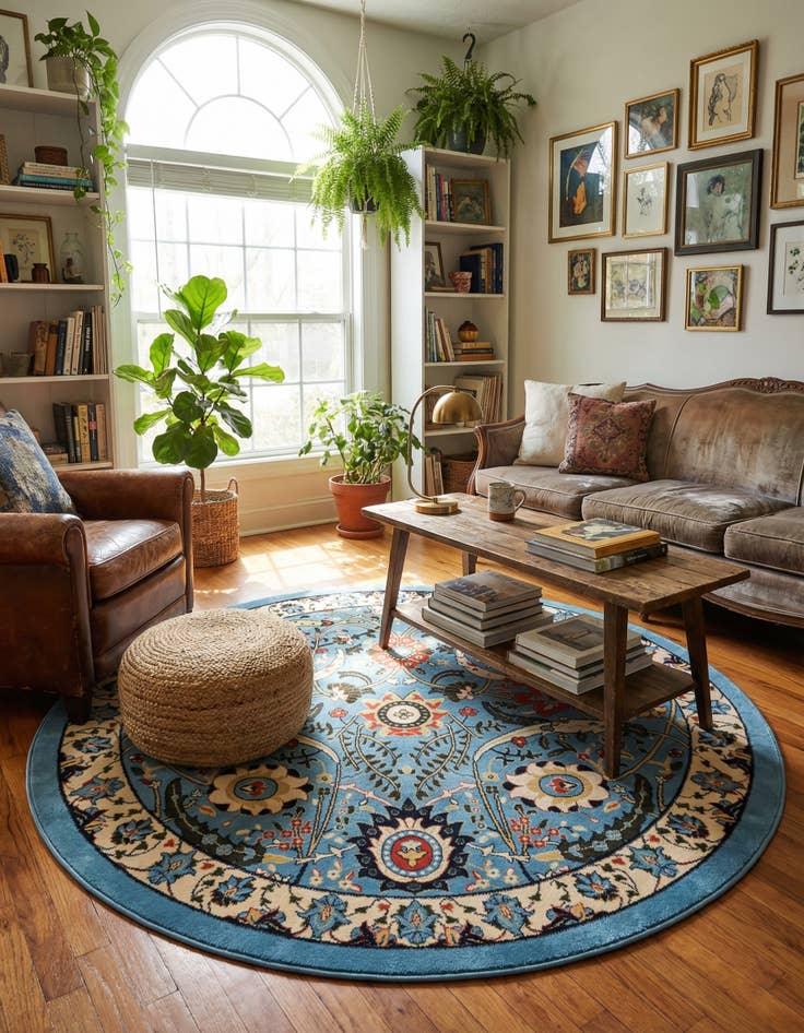 Detail image of 7' 10 x 7' 10 Neda Round Rug