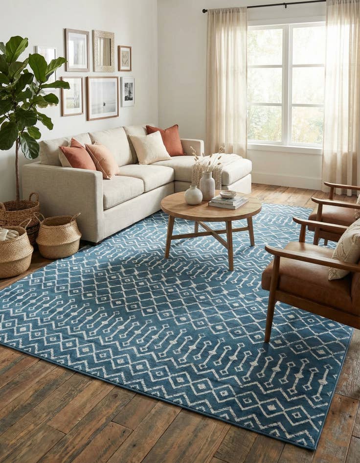 Detail image of 9' x 12' Kasbah Trellis Rug