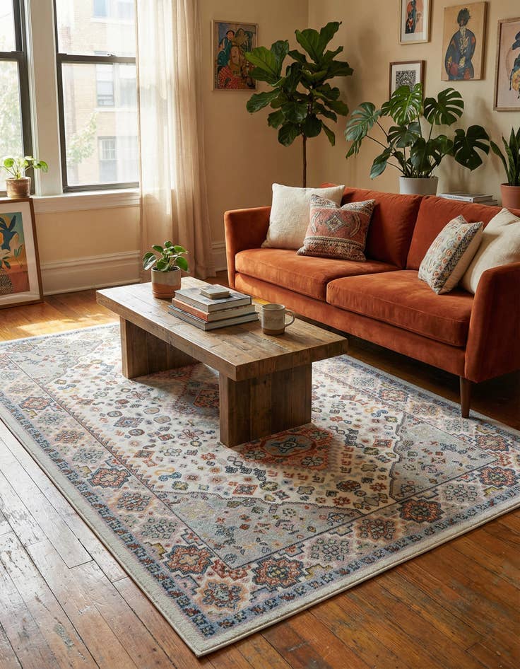 Detail image of 5' 3 x 8' Kamala Washable Rug