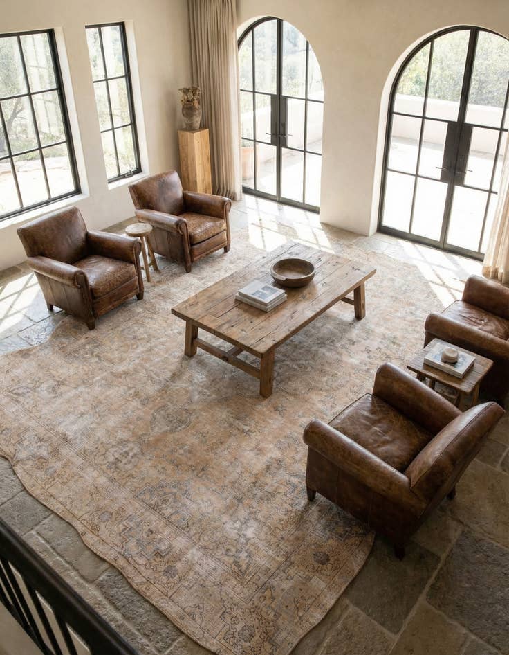 Detail image of 9' 6 x 12' 10 Hand Knotted Ultra Vintage Persian Wool Rug