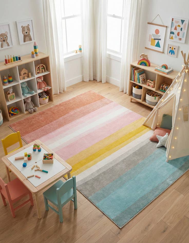 Detail image of 7' x 10' Whimsy Kids Rug