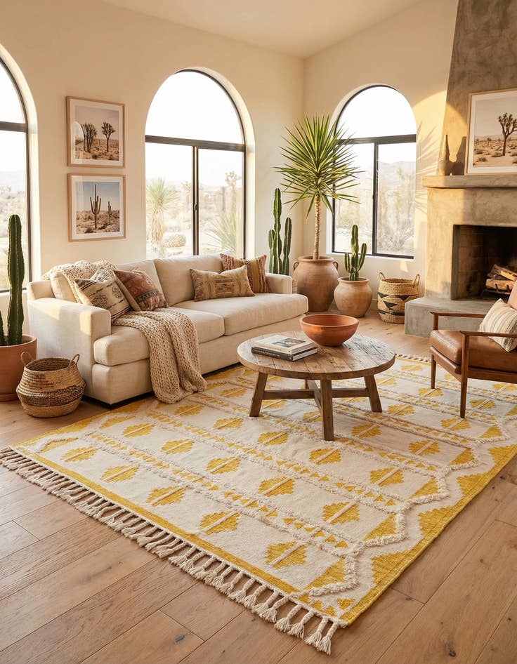 Detail image of 9' x 12'  Hand Woven Arizona Wool Rug