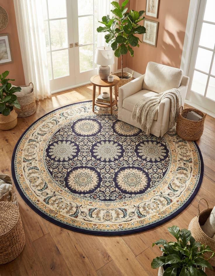 Detail image of 10' x 10' Nain Design Round Rug