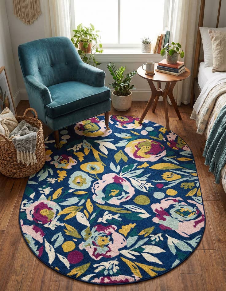 Detail image of 5' 3 x 7' 10 Bloom Oval Rug