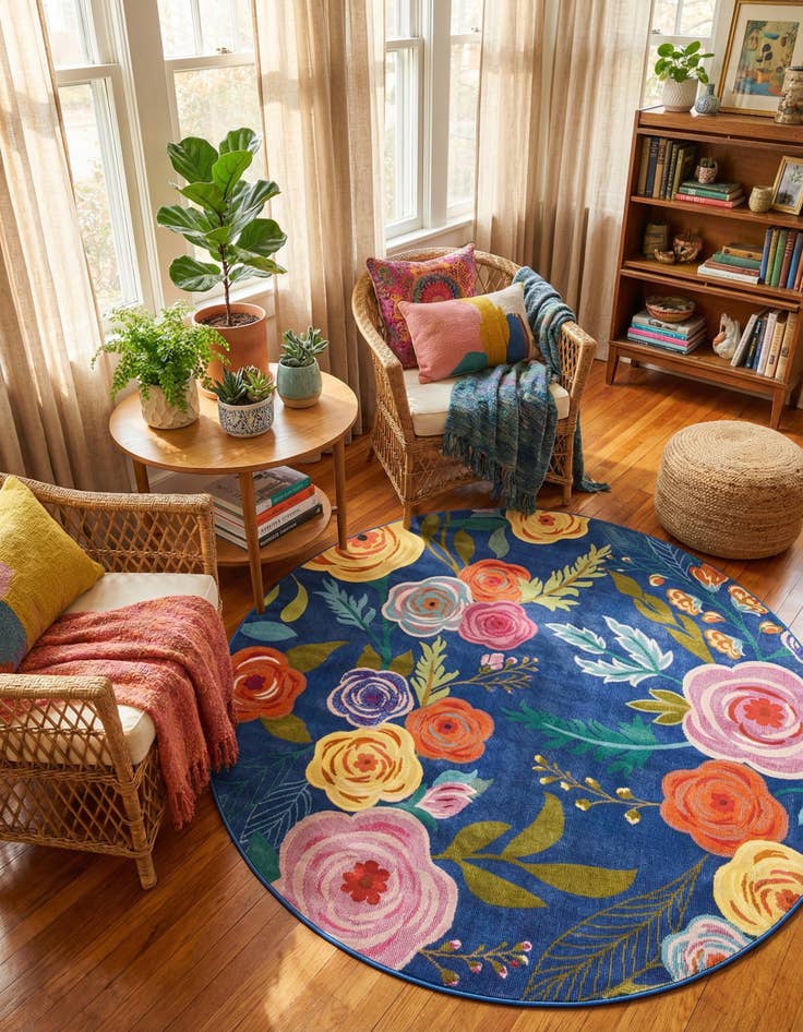 Detail image of 6' x 6' Blossom Round Rug