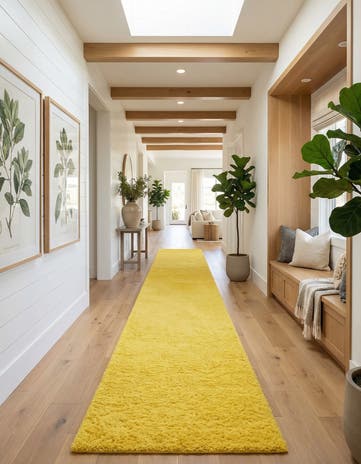 2' 7 x 16' 5 Solid Shag Runner Rug