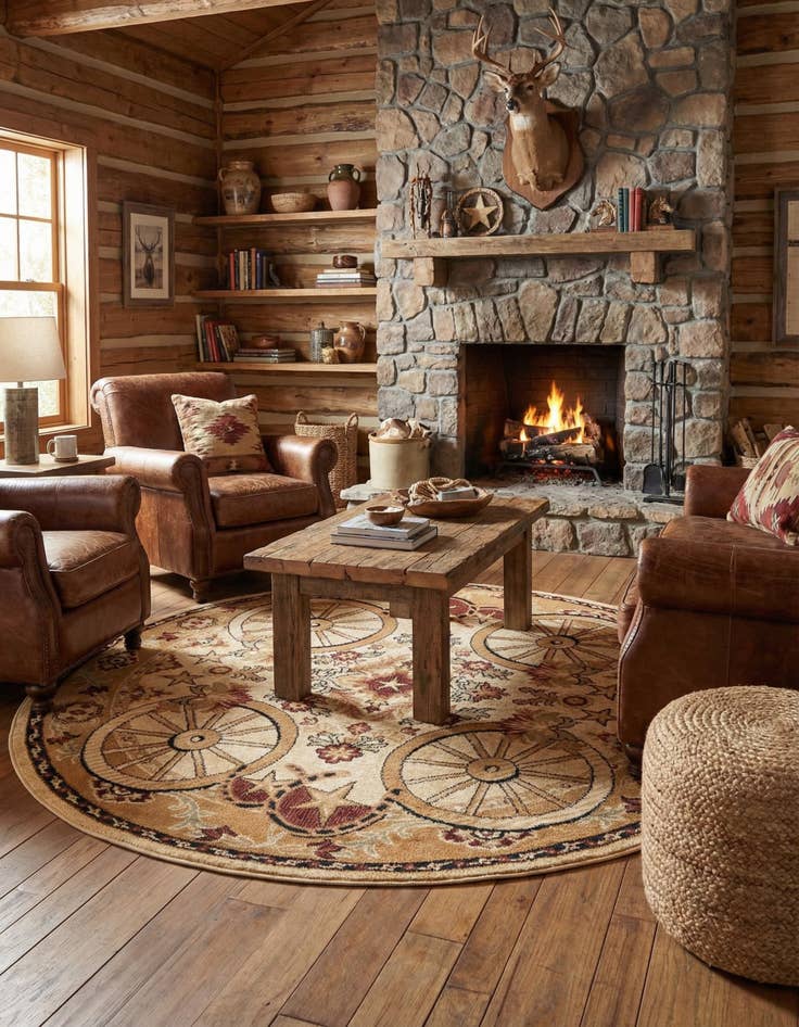 Detail image of 7' 10 x 7' 10 Pioneer Round Rug