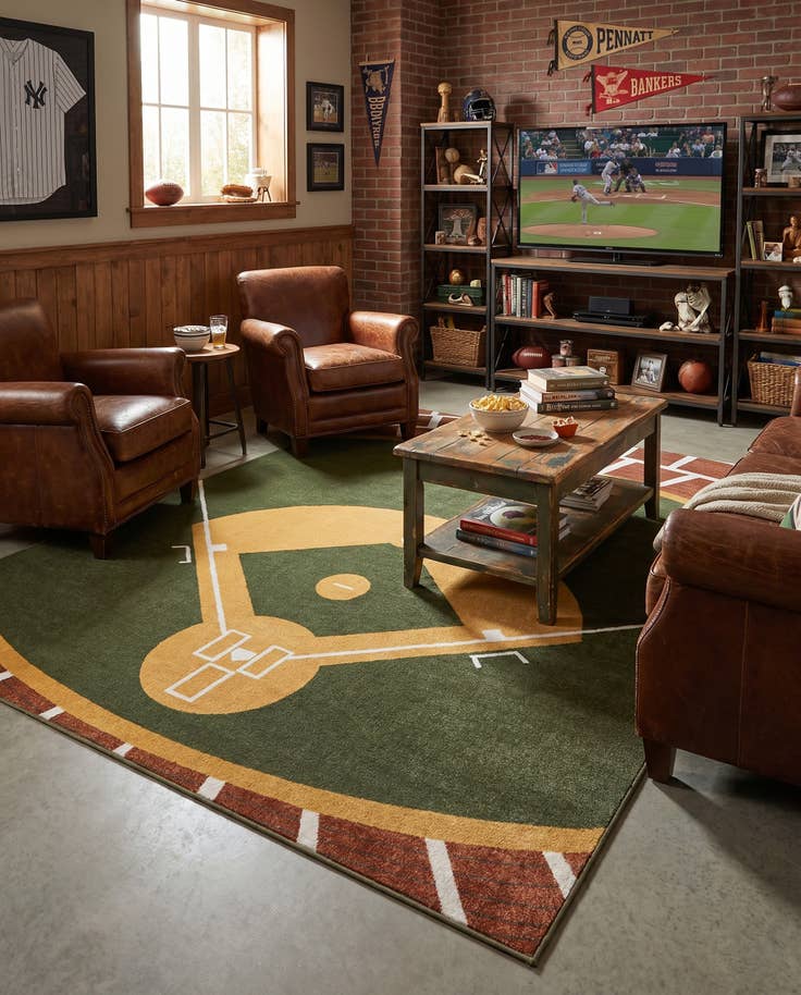 Detail image of 7' 10 x 10' Sports Washable Rug
