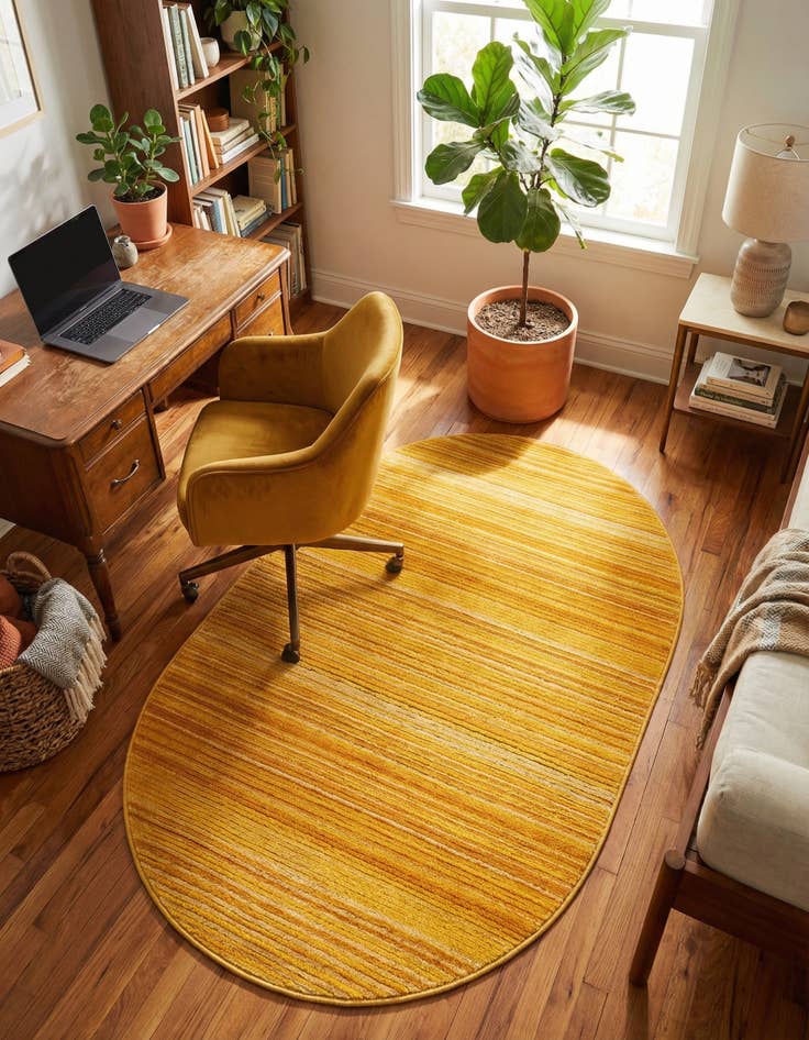 Detail image of 4' x 6' 3 Gemstone Oval Rug