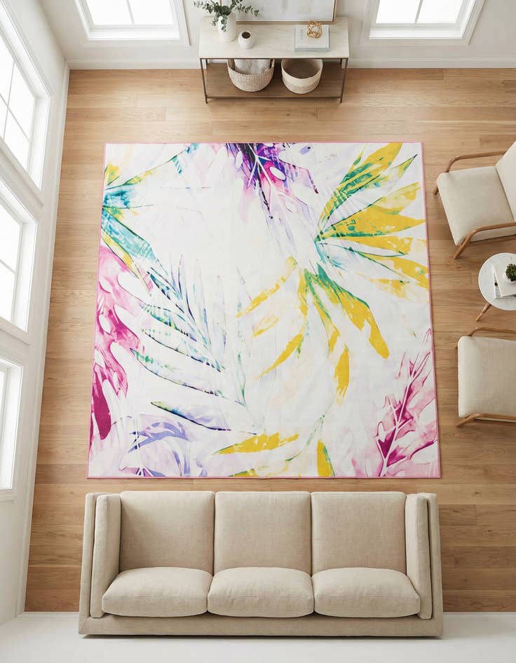 Detail image of 7' 10 x 7' 10 Easy-Clean Jill Zarin Caribbean Indoor / Outdoor Square Rug