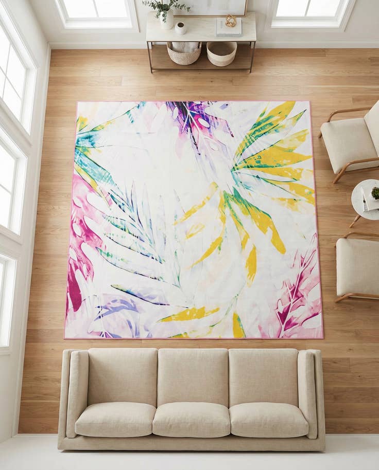 Detail image of 7' 10 x 7' 10 Easy-Clean Jill Zarin Caribbean Indoor / Outdoor Square Rug