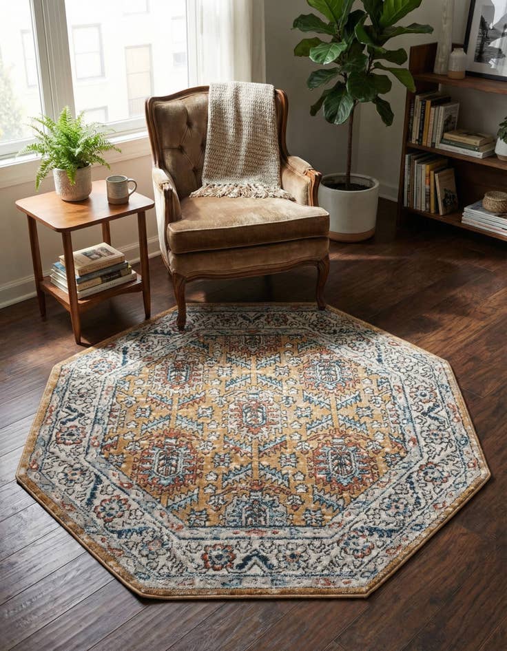 Detail image of 4' x 4' Nyla Octagon Rug