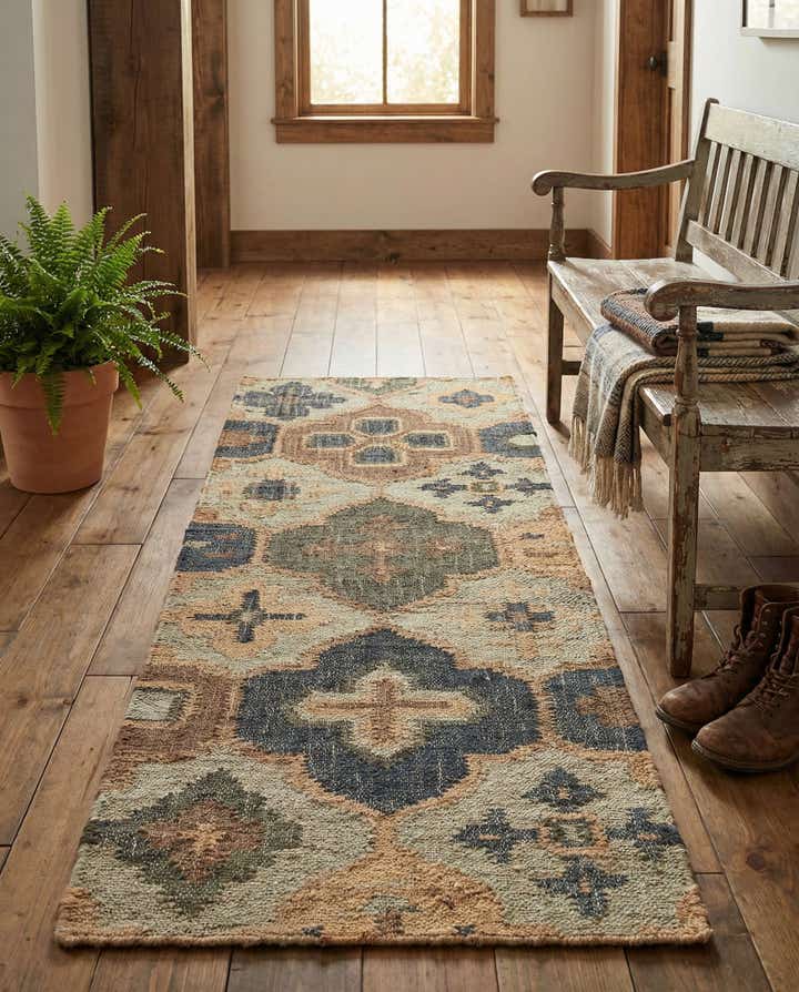 2' x 6' 1 Hand Woven Kala Handwoven Jute Runner Rug