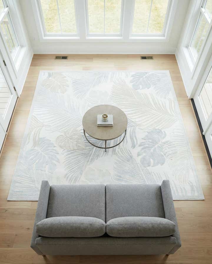 8' 2 x 8' 2 Easy-Clean Botanical Indoor / Outdoor Square Rug