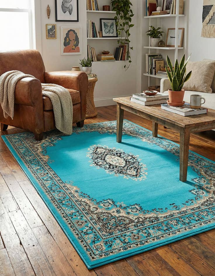 Detail image of 4' x 6' Mashad Design Rug