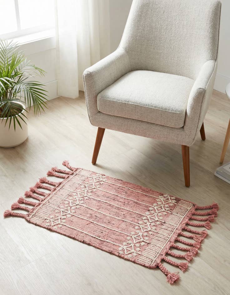 Detail image of 2' x 3' 1 Washable Eco Bohemian Indoor / Outdoor Rug