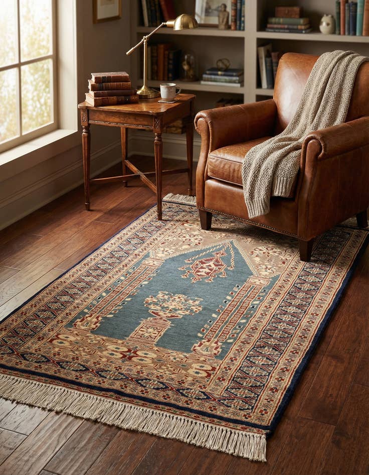 Detail image of 2' 7 x 4' 2 Hand Knotted Bokhara Wool Rug