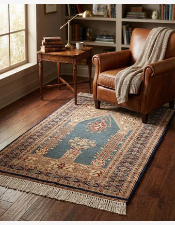 2' 7 x 4' 2 Hand Knotted Bokhara Wool Rug