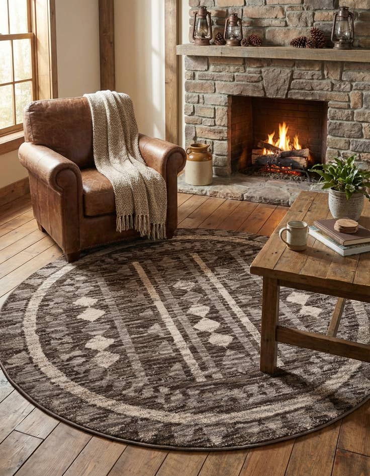 Detail image of 5' x 5' Grand Tradition Round Rug