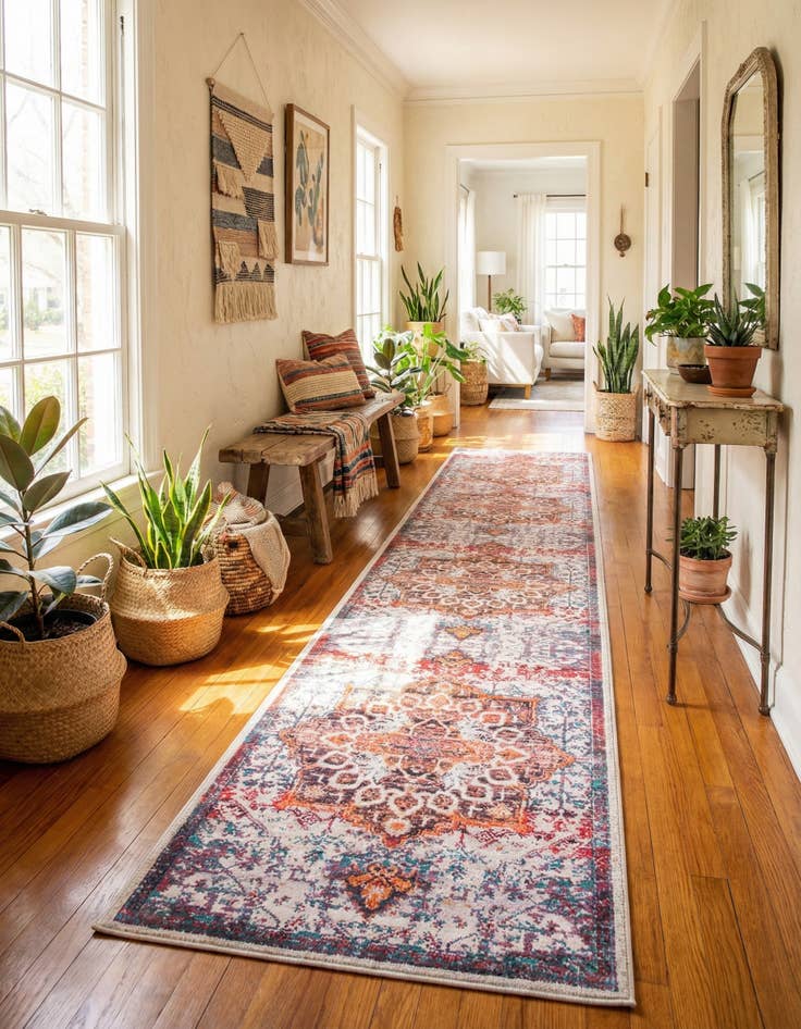 Detail image of 2' x 13' Washable Francesca Runner Rug