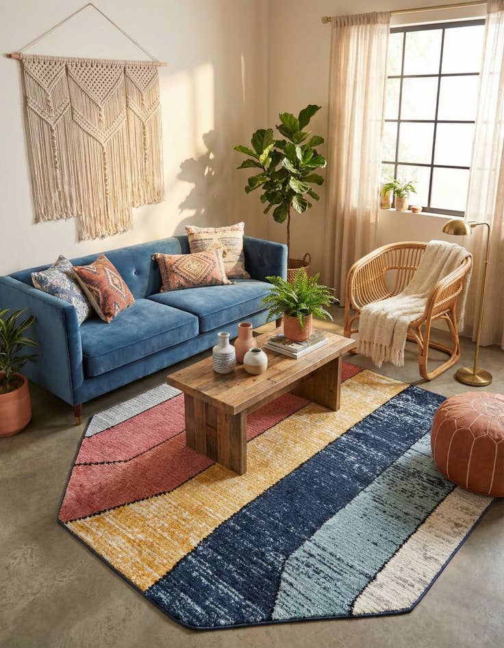 Detail image of 7' 10 x 7' 10 Tagine Octagon Rug