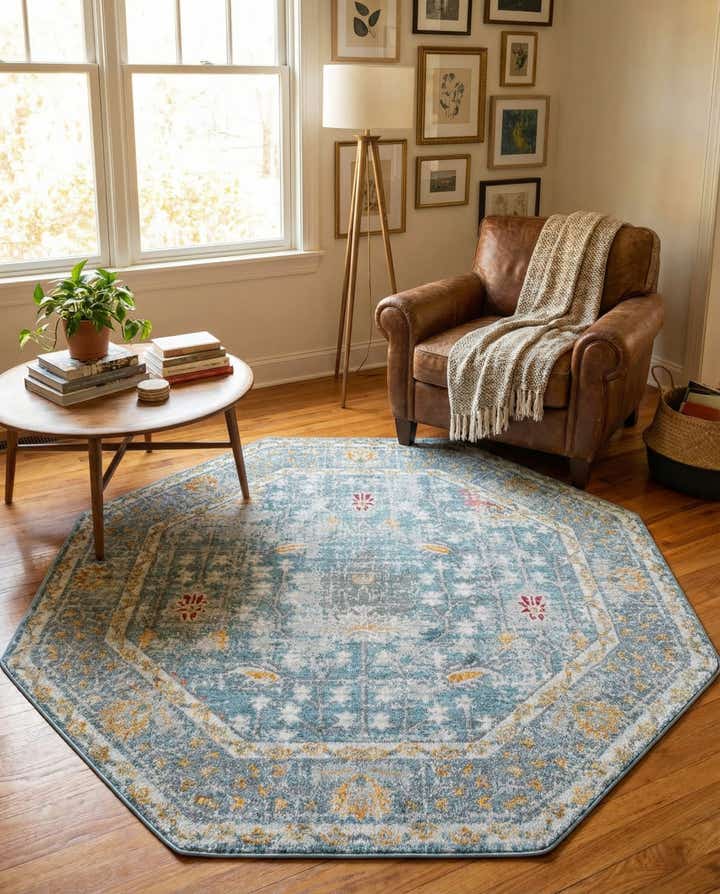 185cm x 185cm Paragon Tapis Octogone