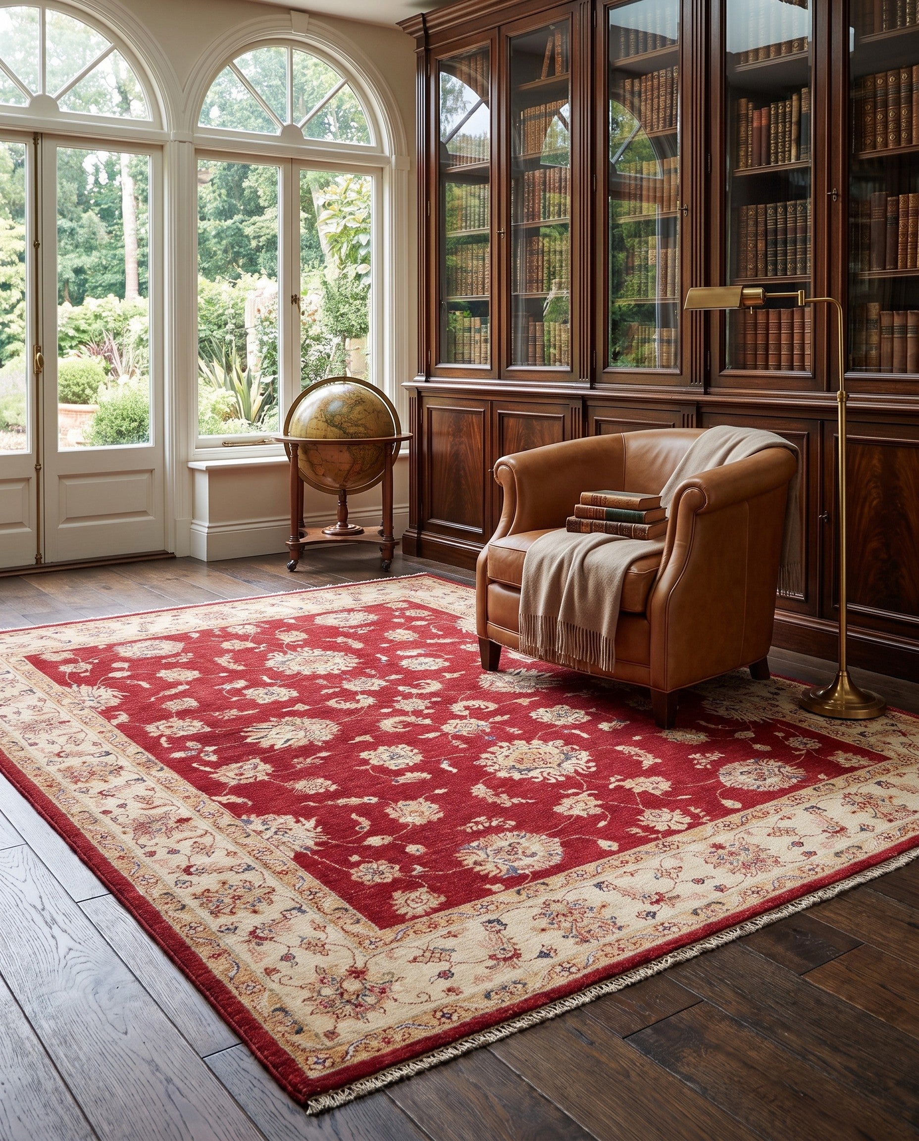 195cm x 250cm Hand Knotted Ziegler Rug