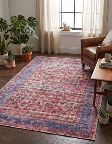Antique Pink Washable Maahru Rug