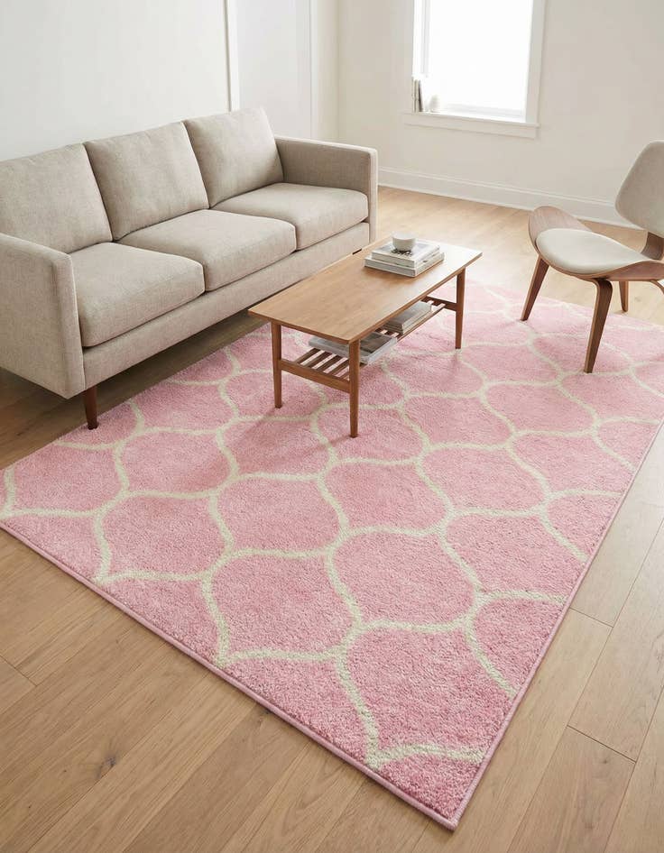 Detail image of 6' x 9' Lattice Frieze Rug