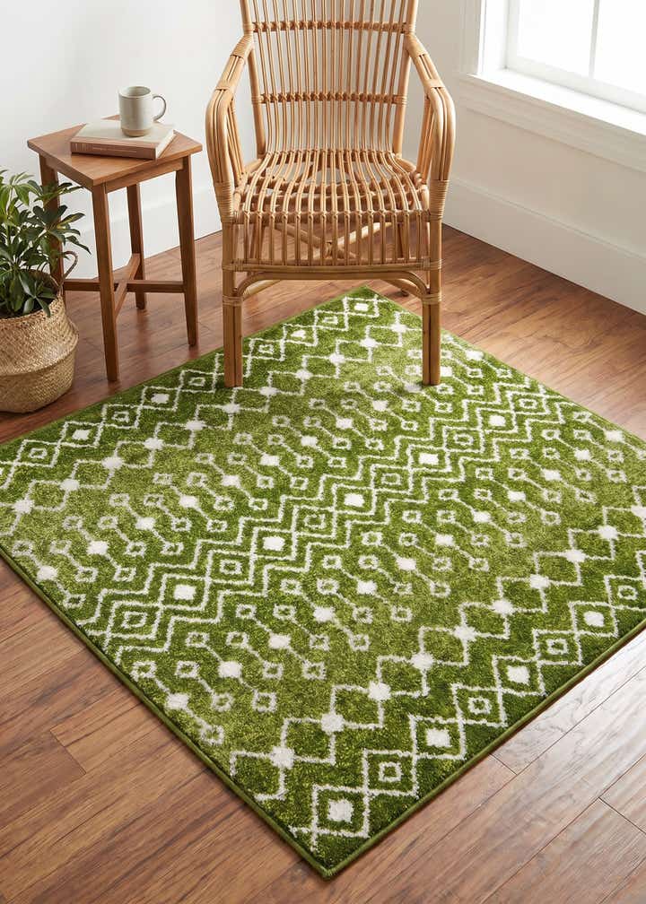 4' x 4' Moroccan Trellis Square Rug