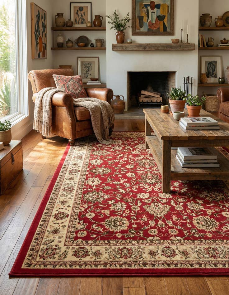 Detail image of 6' x 9' Kashan Design Rug