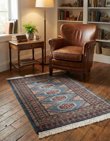 2' 7 x 4' 3 Hand Knotted Bokhara Oriental Rug