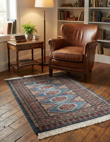 2' 7 x 4' 3 Hand Knotted Bokhara Oriental Rug