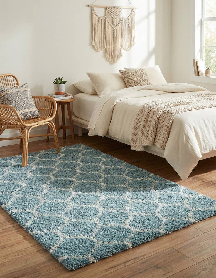 Detail image of 4' x 6' Trellis Shag Rug