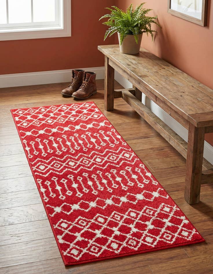 Detail image of 2' x 5' Moroccan Trellis Runner Rug