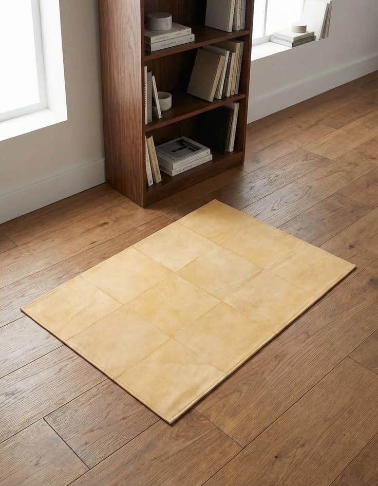 Detail image of 2' 1 x 3' 1 Cowhide Leather Rug