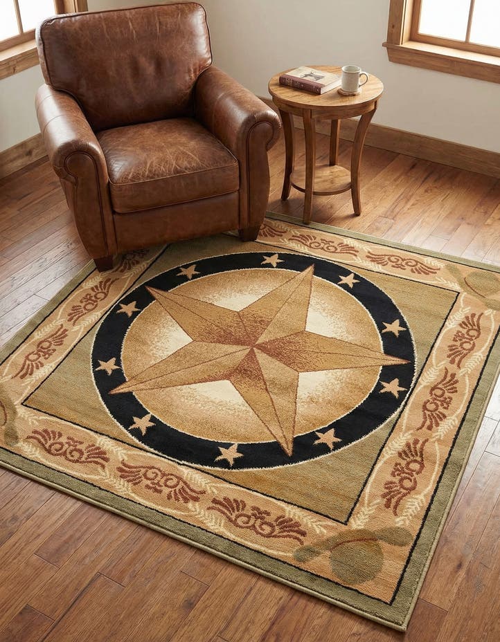 5' 3 x 5' 3 Pioneer Square Rug