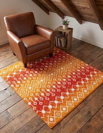 4' x 4' Moroccan Trellis Square Rug