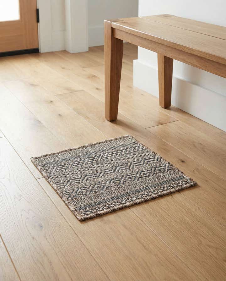 1' 4 x 1' 4 Easy-Clean Ribbon Indoor / Outdoor Sample Rug