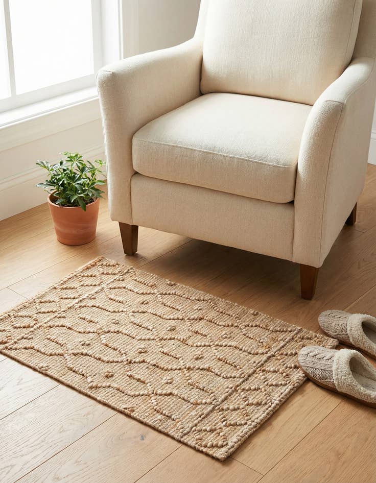 Detail image of 2' 2 x 3' 1  Hand Woven Larsa Jute Rug